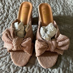 NWT, Lulus Dorothea Blush High Heel Sandals, 7